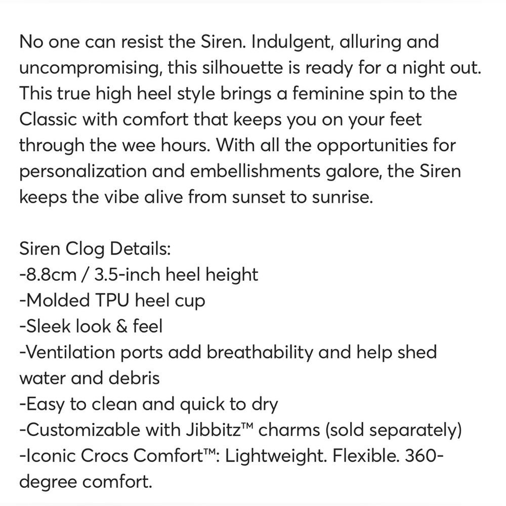 🌸NEW SIREN CLOG CROCS Rossette Black Women’s Size 8 With Tags. - Picture 11 of 11